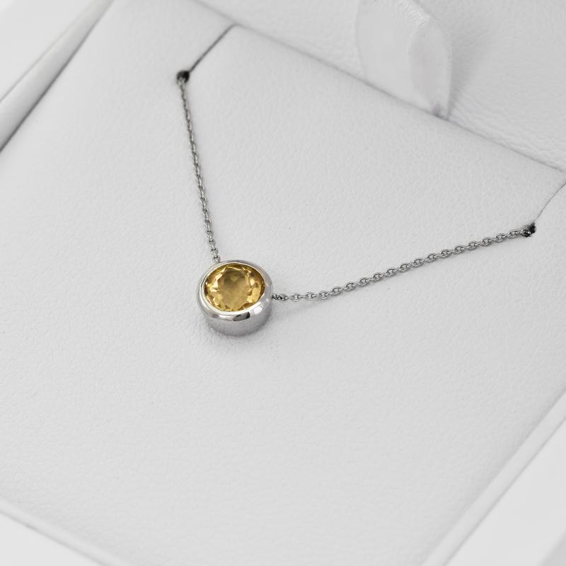 Stříbrný náhrdelník s citrínem Rossi 103861