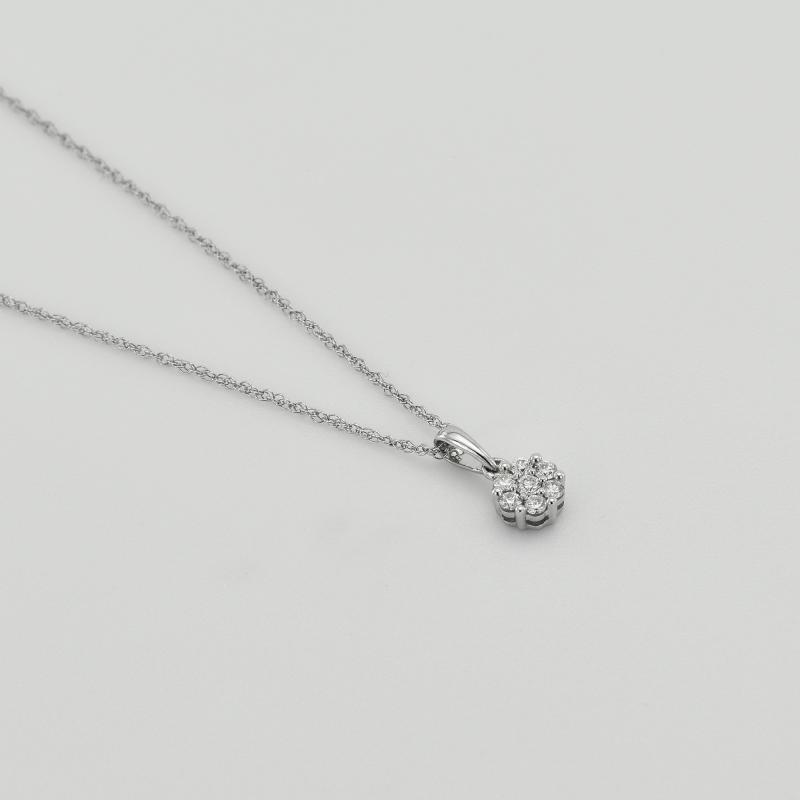 Stříbrný náhrdelník s lab-grown diamanty Garin 104211