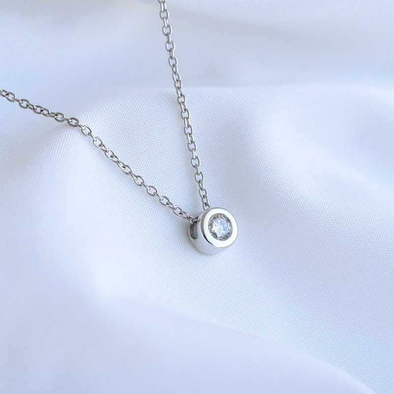 Stříbrný náhrdelník s lab-grown diamantem Adriana 104441