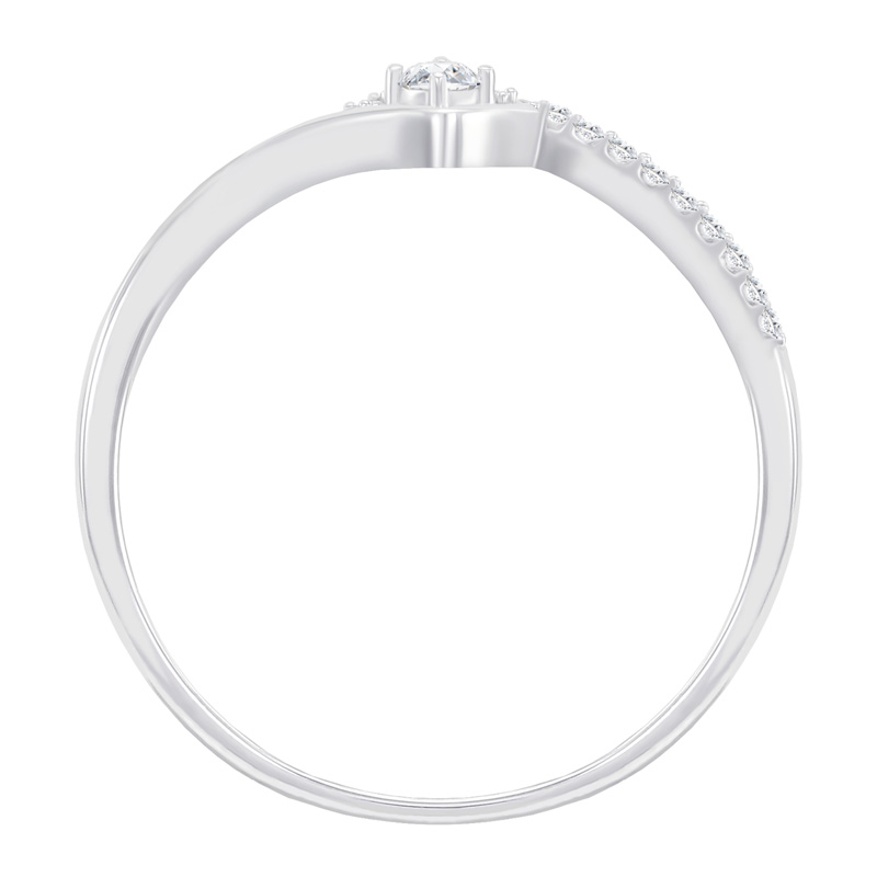 Stříbrný romantický prsten s lab-grown diamanty Cuevas 104551