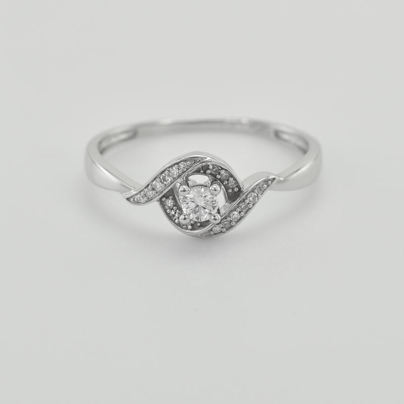 Stříbrný prsten s lab-grown diamanty Nurisa 104591