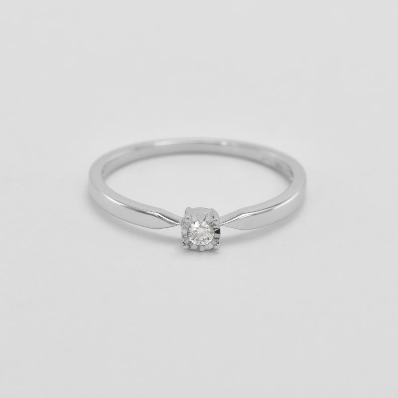 Stříbrný elegantní prsten s lab-grown diamantem Ximena 104611