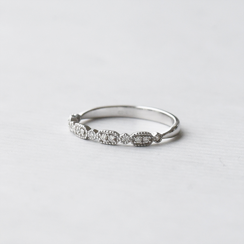 Romantický eternity prsten s lab-grown diamanty Liam 105641