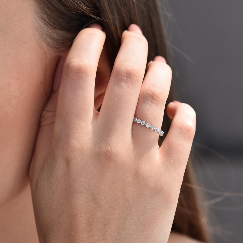 Vintage prsten s lab-grown diamanty a komfortní prsten Rahim 105891