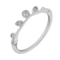 Minimalistický prsten s lab-grown diamanty Bates