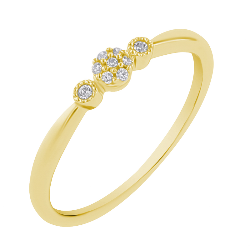 Minimalistický prsten s lab-grown diamanty Knott 110541