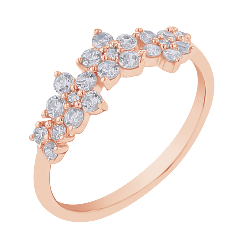 Květinový prsten s diamanty Juliet 110551