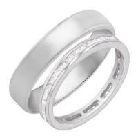 Eternity prsten s lab-grown diamanty a pánský komfortní prsten Mirica
