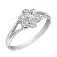 Zásnubní prsten s diamantovým květem Sidonia