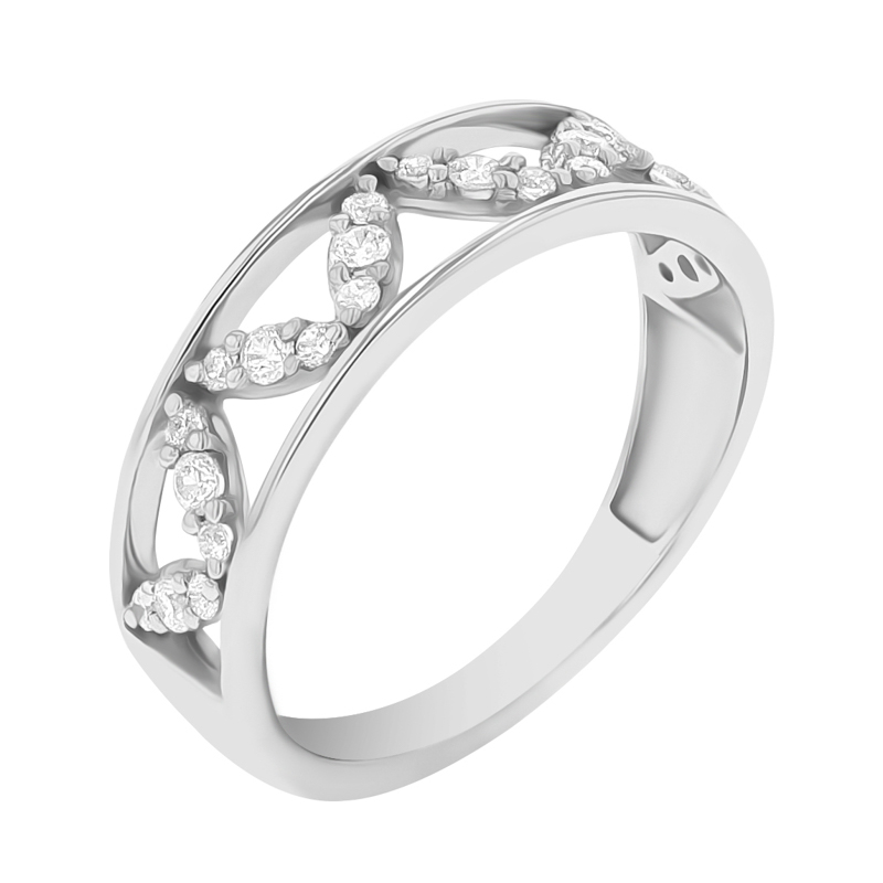 Atypický eternity prsten s lab-grown diamanty Borys 112121