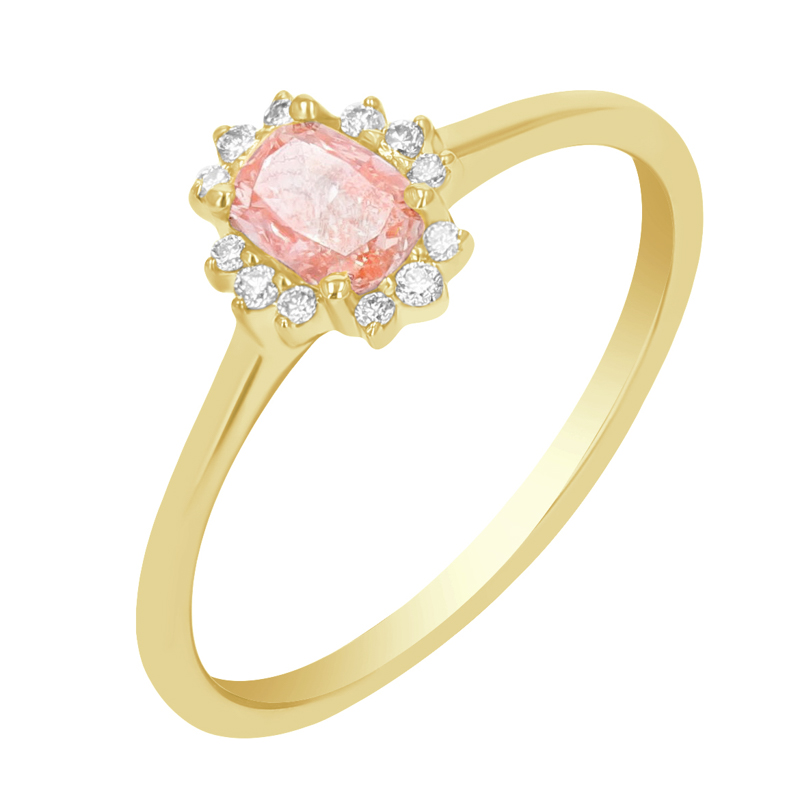 Zásnubní prsten s 0.34ct IGI certifikovaným růžovým lab-grown diamantem Bayo 112781