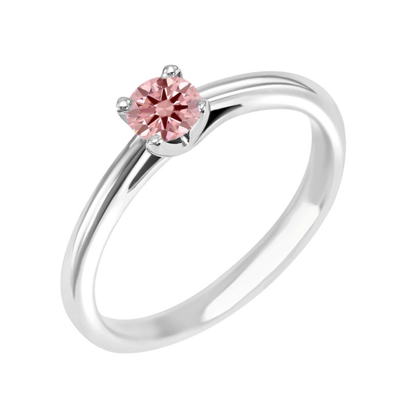 Zásnubní prsten s certifikovaným fancy pink lab-grown diamantem Katya 113701