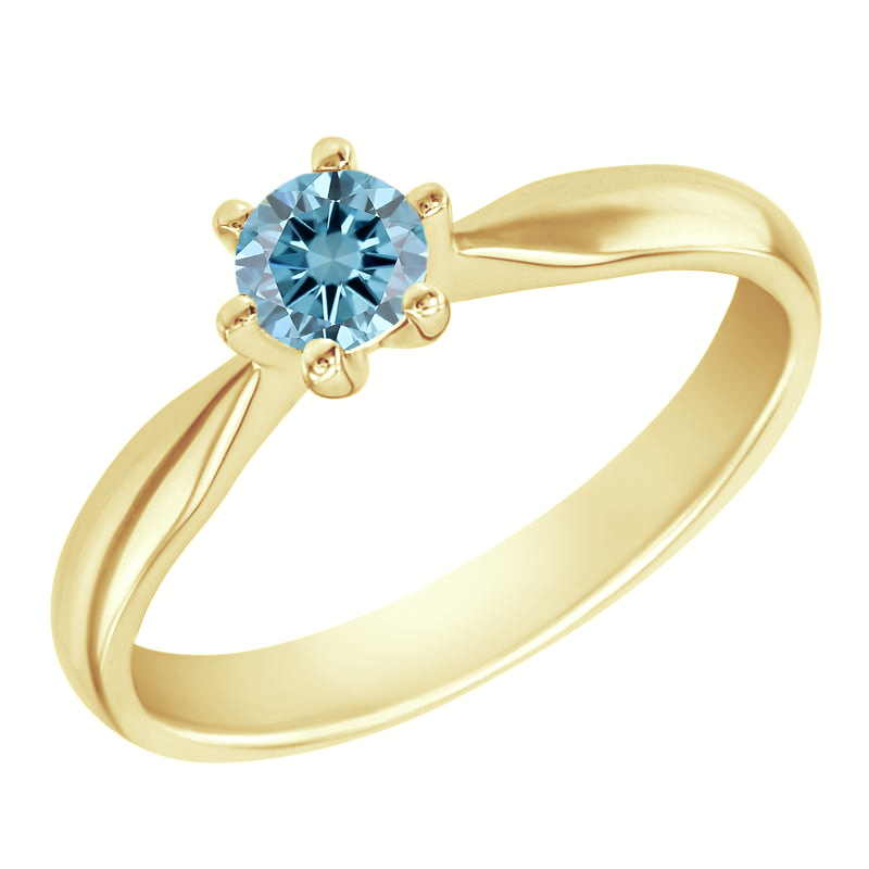 Eppi Zásnubní prsten s certifikovaným fancy blue lab-grown diamantem Iravan RE45197