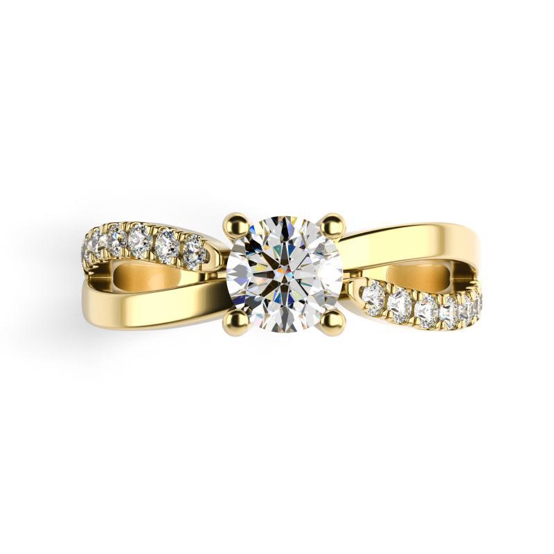 Zásnubní prsten ze zlata s diamanty 11391