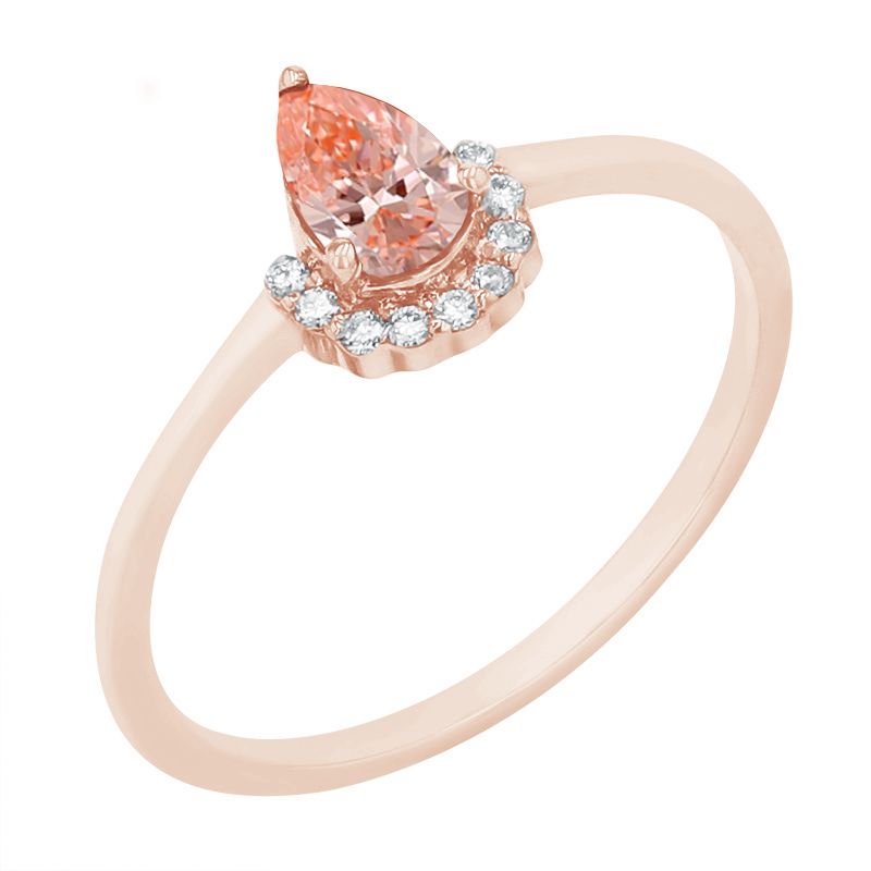 Zásnubní prsten s certifikovaným fancy pink lab-grown diamantem Pallavi