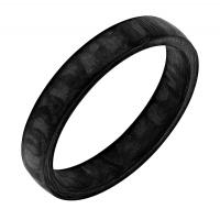 Mírně zaoblený snubní prsten z karbonu Naest