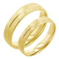 Škrábané snubní prsteny ze zlata Alesha