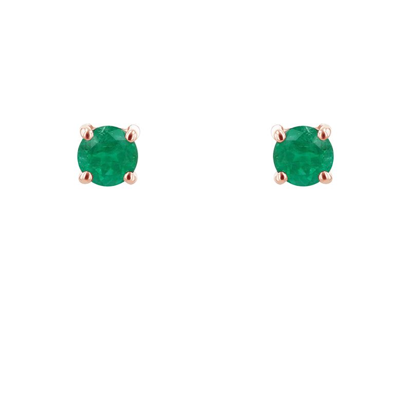 Stříbrné náušnice se smaragdy s výběrem velikosti Franci 118151