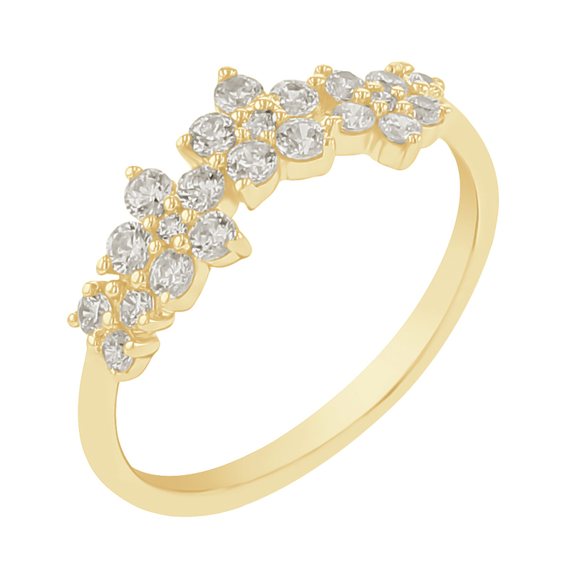Květinový prsten s lab-grown diamanty Juliet 119751
