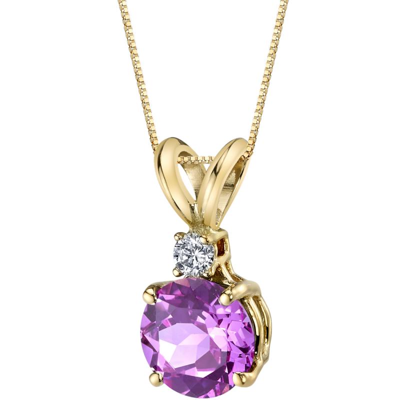 Zlatý safírový náhrdelník s diamantem Emolyna