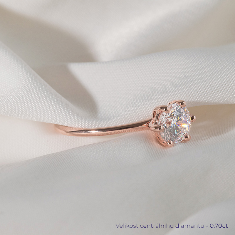 Zásnubní prsten s diamantem Birdie 120641