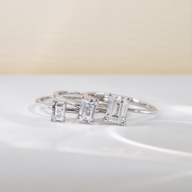 Zásnubní prsten s emerald diamantem Olson 121331