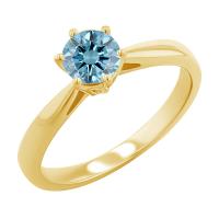 Zásnubní prsten s modrým diamantem Sati