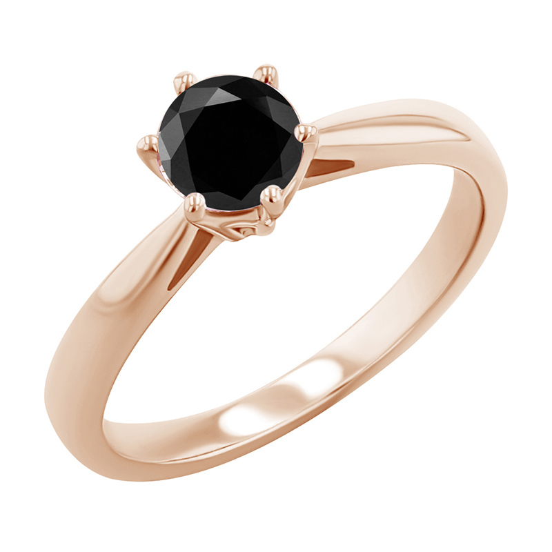 Eppi Zásnubní prsten s černým diamantem Sati R33102