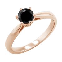 Zásnubní prsten s černým diamantem Sati