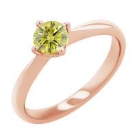 Zásnubní prsten s certifikovaným fancy yellow lab-grown diamantem Mahiya