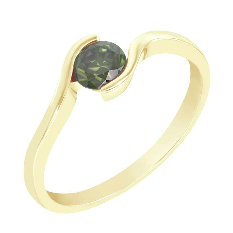 Zásnubní prsten se zeleným diamantem Saffar 125511