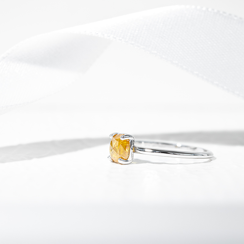 Zlatý prsten s cushion salt and pepper diamantem Reeva 126151