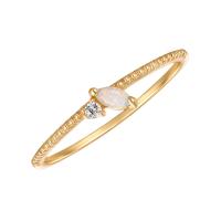 Zlatý prsten s opálem a safírem Mariana