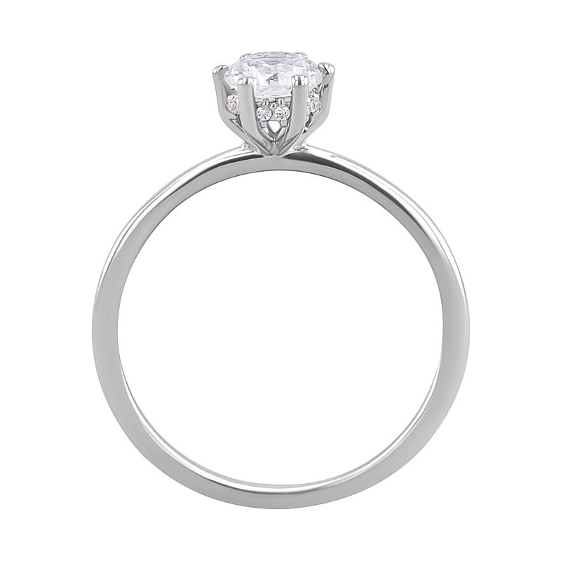 Zdobený zásnubní prsten s lab-grown diamanty Donia 127511