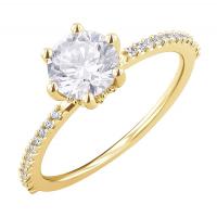 Zdobený zásnubní prsten s lab-grown diamanty Narina