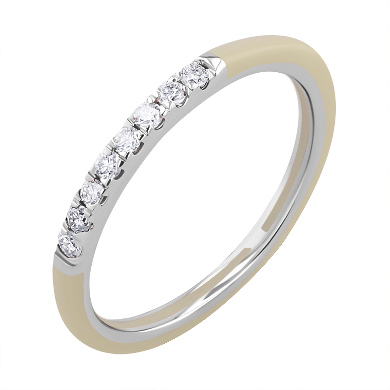 Keramický prsten s diamanty Olyna 128721