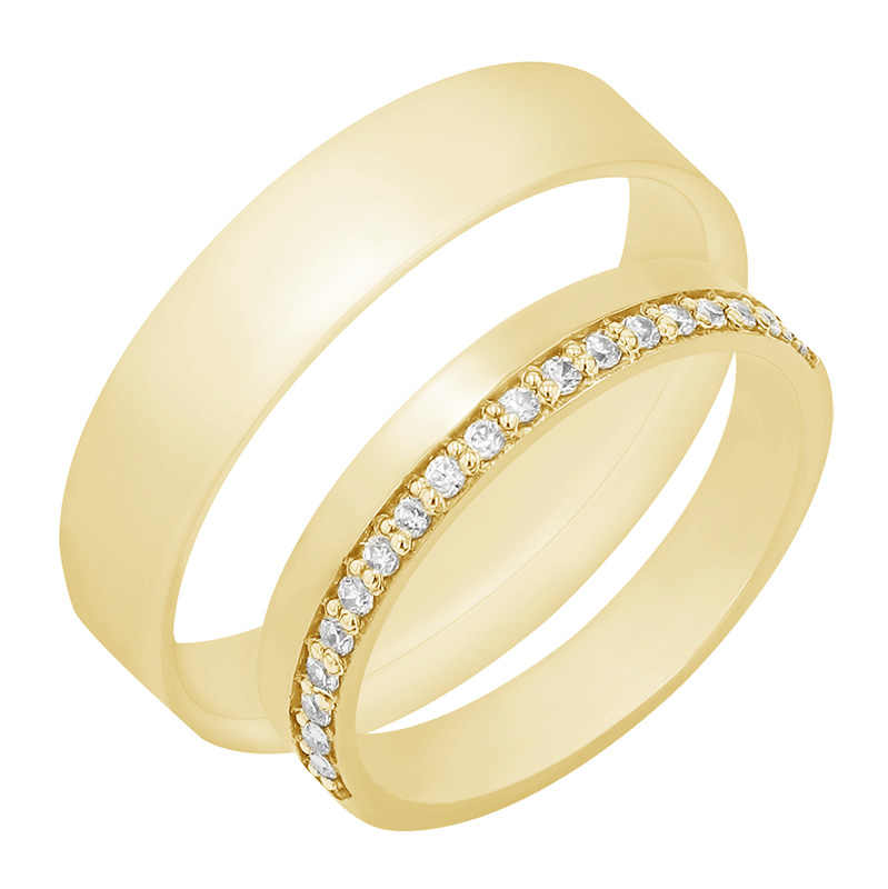 Zlaté snubní prsteny s lab-grown diamanty Heavana 133451