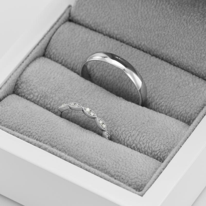 Vintage prsten s moissanity a pánský komfortní prsten Talita 133661