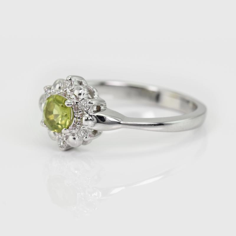 Zlatý olivínový prsten 13631