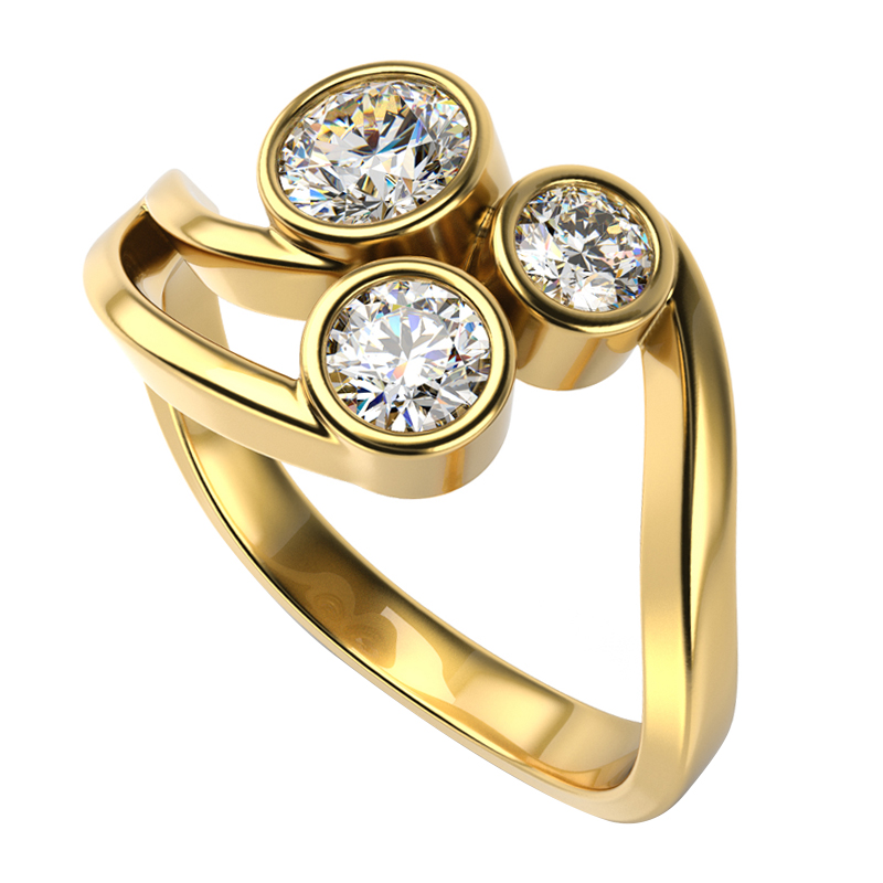 Prsten ze žlutého zlata 14071