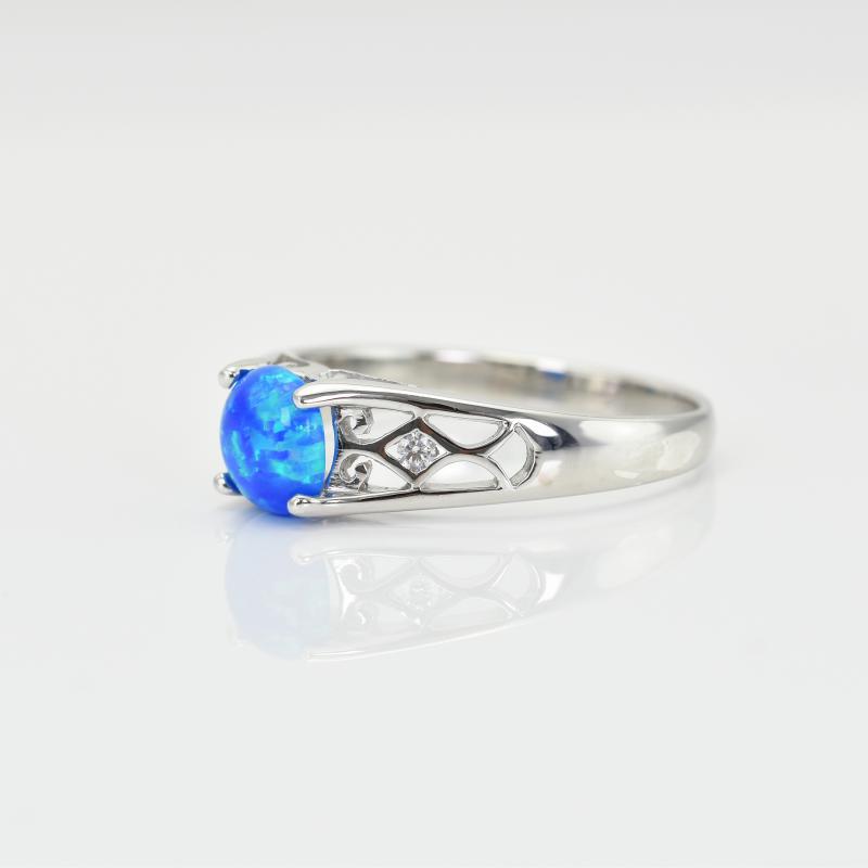 Modrý opálový prsten