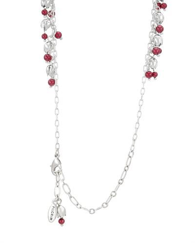 Červeno-bílý náhrdelník 1521