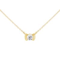 Minimalistický zlatý náhrdelník s diamantem Gosta