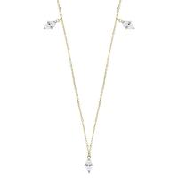 Zlatý náhrdelník s bílým topazem Rosalva