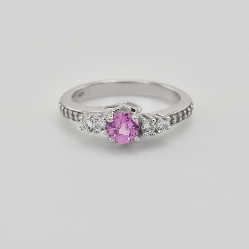 Prsten s růžovým safírem 16511