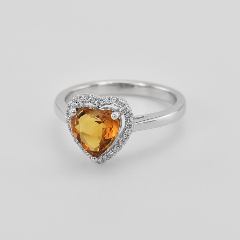 Zlatý prsten s citrínem 16731