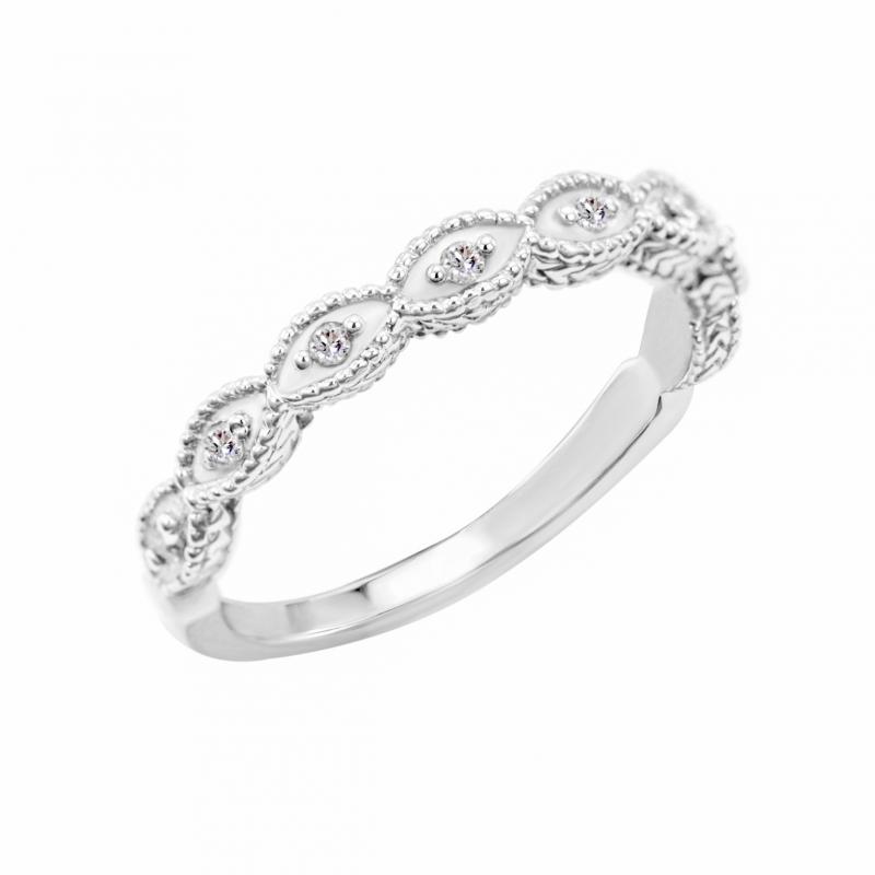 Svatební prsten s diamanty ve vintage stylu Payne