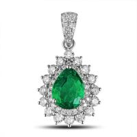 Luxusní smaragdový přívěšek s diamanty Lacole