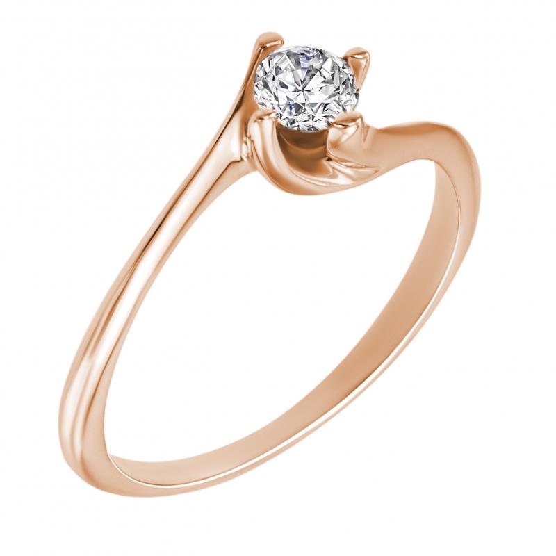 Prsten z růžového zlata 20871