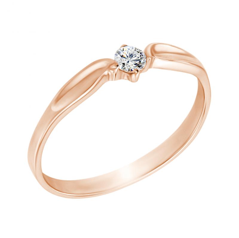 Prsten z růžového zlata 21821